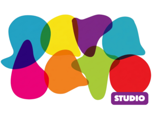 Garabato Studio logo colorful branding design