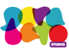 Garabato Studio logo colorful branding design